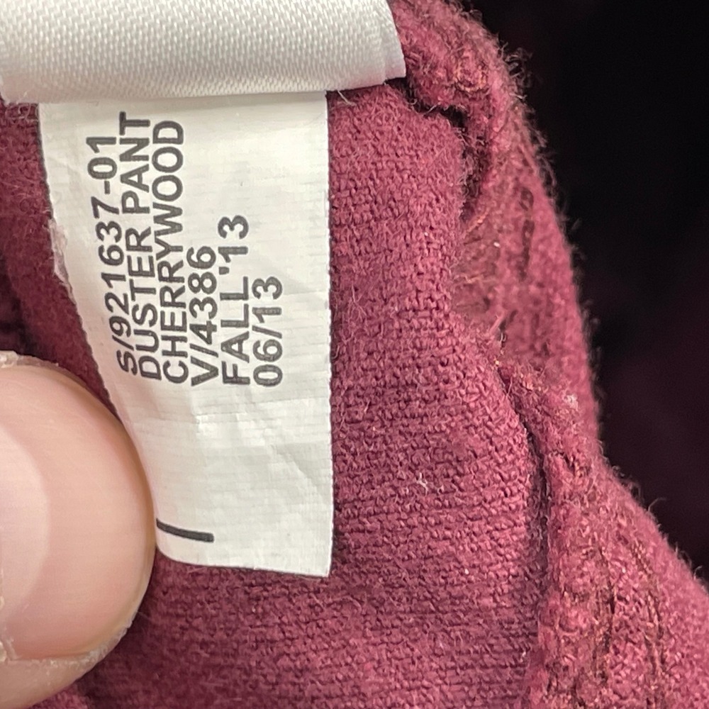 Athleta Cherrywood Burgundy Corduroy Multi-Pocket Straight Leg Pants Women 4 - Picture 9 of 11